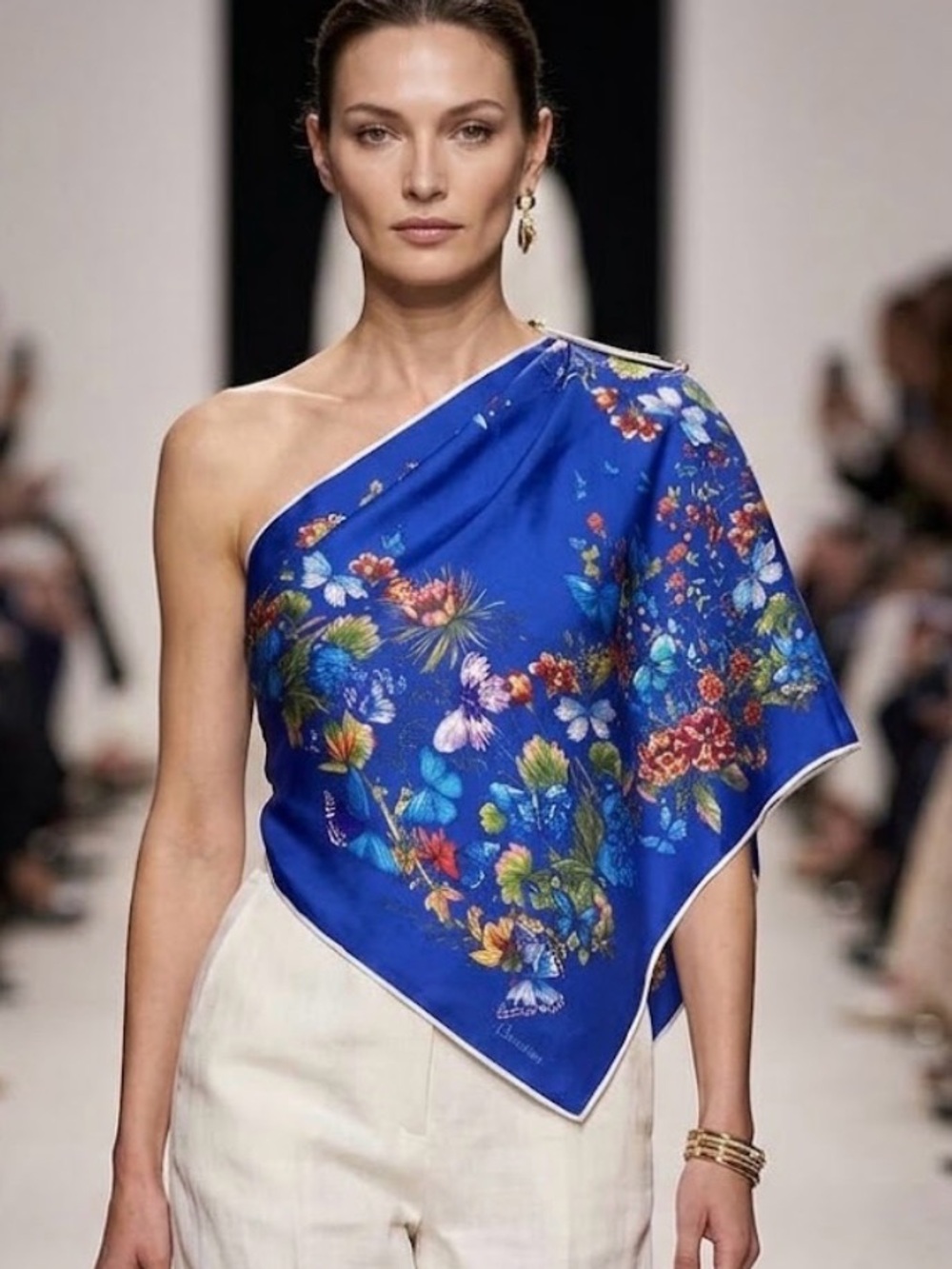 Dior Scarf Floral Butterfly Square Botanical 34” by 34” NWT no box
